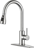 FORIOUS Kitchen Faucet with Pull Down, Nickel