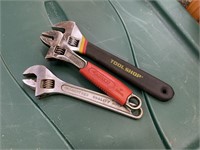 3 ADJUSTABLE WRENCHES