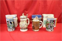 Steins 4pc lot Budweiser Sports Series