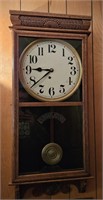 Ingraham Regulator Oak Wall Clock