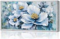 Flowers Painting Canvas Wall Art  40x20 Framed