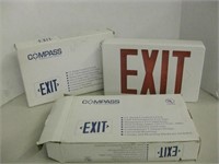 2 Compass LED Exit Signs - New In Box