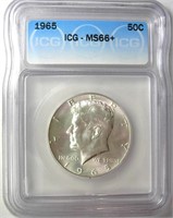 1965 Kennedy ICG MS66+ LISTS $365