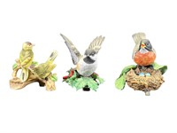 3 Small Porcelain Bird Figures