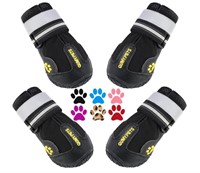 (New)QUMY Dog Boots Waterproof Shoes for Dogs