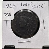 1838 LARGE CENT COIN