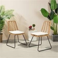 Azlee Wicker Dining Chairs  Set of 2