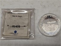 REP OF LIBERIA MAN IN SPACE 1 TROY OZ ROUND