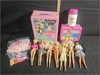 Vintage Barbies, Barbie Lunchbox w/Thermos & More