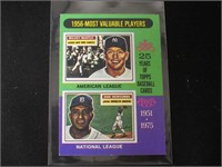 1975 TOPPS MINI #194 1956 MVP MANTLE NEWCOMBE