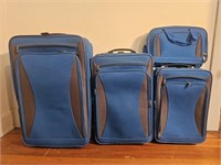 Blue Luggage Set w/ Carry On Bag