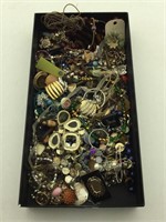 Costume jewelry and findings. Tray Not included