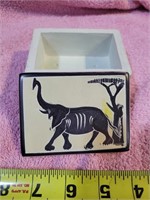 ZAWADEE SOAPSTONE TRINKET BOX - ELEPHANT