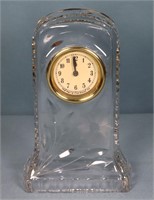 Rosen Bros. Cut & Engraved Glass Clock