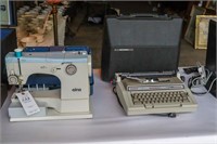 Elna Sewing Machine with Case, Smith Corona