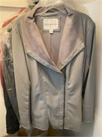 WOMENS GREY LEATHER LIKE JACKET BY COLDWATER