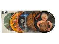5 Picture Discs. Divine, Elvis Etc
