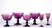 STEUBEN ATTRIBUTED ART GLASS DRINKING ARTICLES,