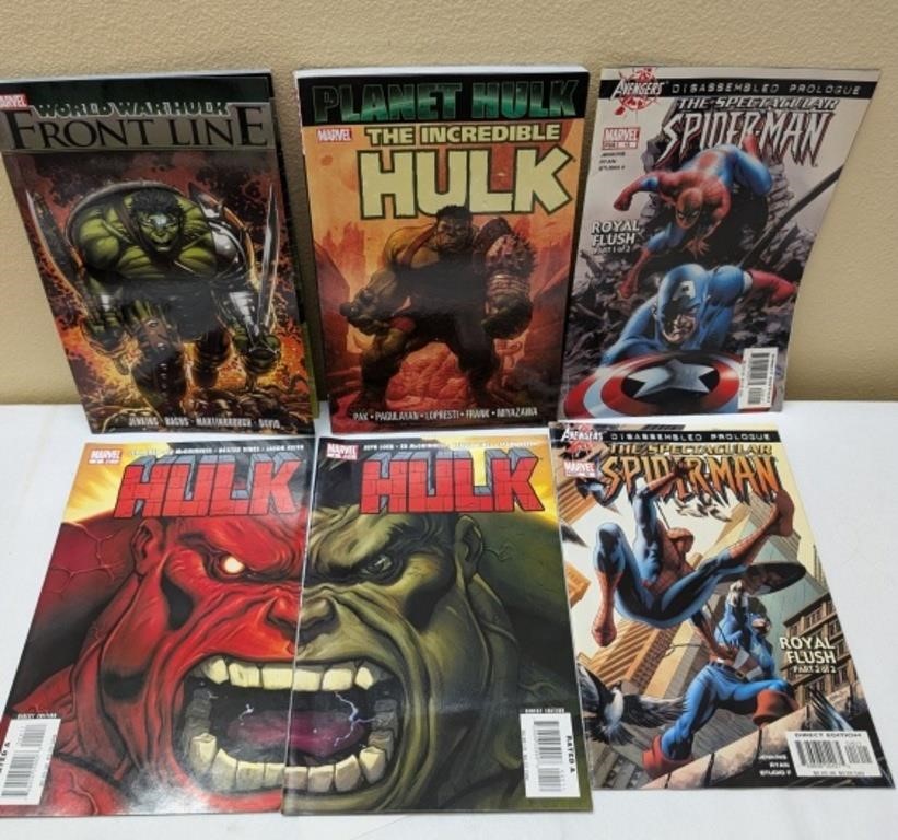 Hulk and Spiderman Comics lot of 6