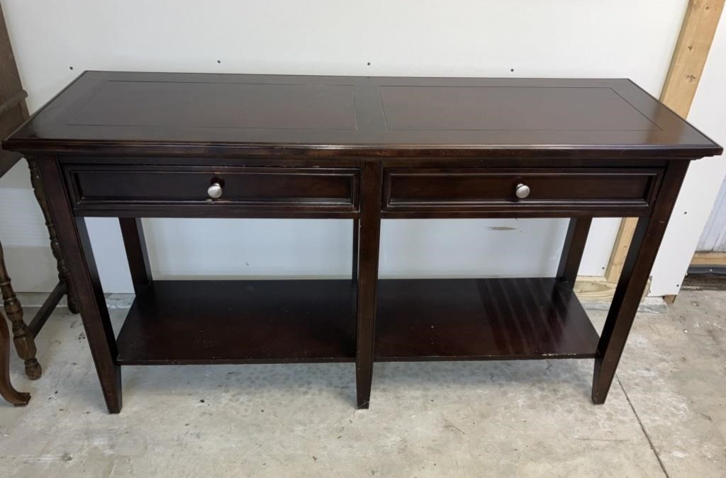 Stanley Cherry Two Drawer Console Table