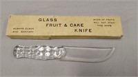 Glass fruit & cake knife iob