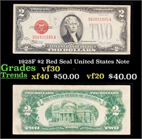 1928F $2 Red Seal United States Note Grades vf++