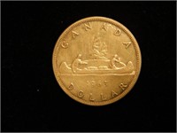 Monnaie Canadienne pièce $1 1963 en argent