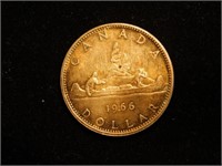 Monnaie Canadienne pièce $1 1966 en argent
