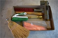 Lot Of Flashlights, Brooms & Scrubbers