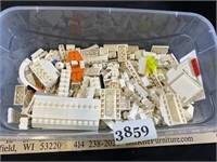 Mostly White Lego Pieces - one is a faucet