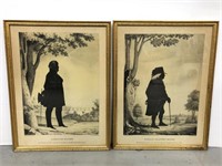 Two vintage framed lithographic prints