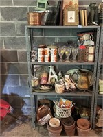 SHELF AND CONTENTS OF HOME DECOR ITEMS