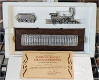 DANBURY MINT PEWTER STEAM LOCOMOTIVE / TRAIN