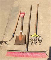 Four garden tools
