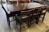 dining table with 8 padded chairs