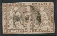 SWITZERLAND #36 PAIR USED AVE-FINE