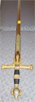 DECORATIVE STAINLESS SWORD FEATURING THE STAR OF