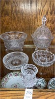 5 pc lead crystal candy dish footed bowl small