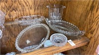 Vintage Pressed glass ice bucket trays fostoria 5