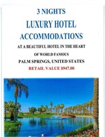 September 17TH Vacation Hotel Accommodation Packages Auction