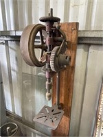 Vintage Post Mounted Drill Press