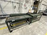 4 Steel Set Down Benches Approx 1.5m x 450mm
