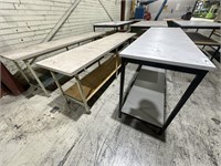 3 Steel 2 Tiered Assembly Benches