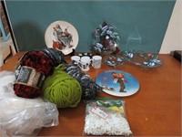 ASSTD. YARN/ TILE SPACERS/ NORMAN ROCKWELL PLATES