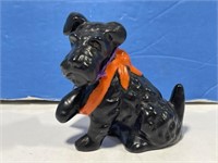 Vintage Sylvac Black Scottie Dog with Scarf