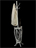 Metal Charleston Eight Hook Coat Rack w’ Umbrella