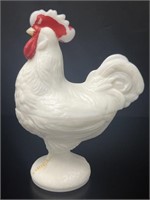 White Rooster Pottery Vessel