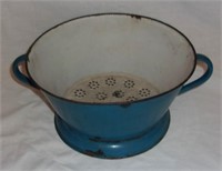 Vintage enamelware strainer.