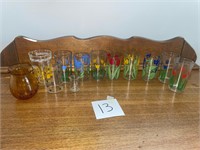 Decorative Floral Drinking Glasses