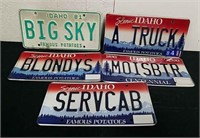 Personalized Idaho plates